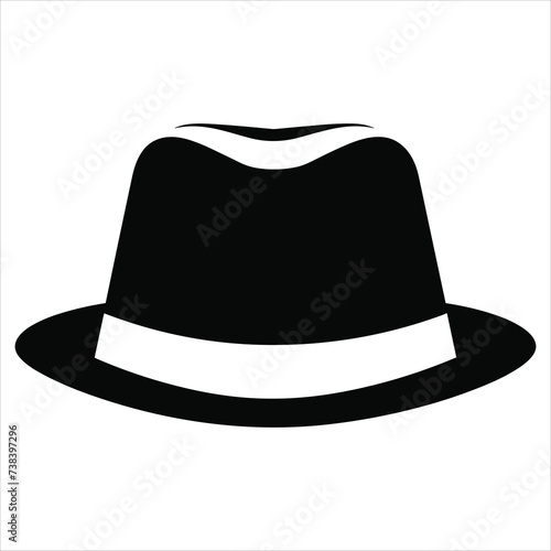 cap flat icon outline in the style of simple vector