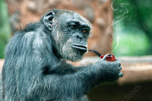 Photography A Chimpanzee or Pan troglodytes