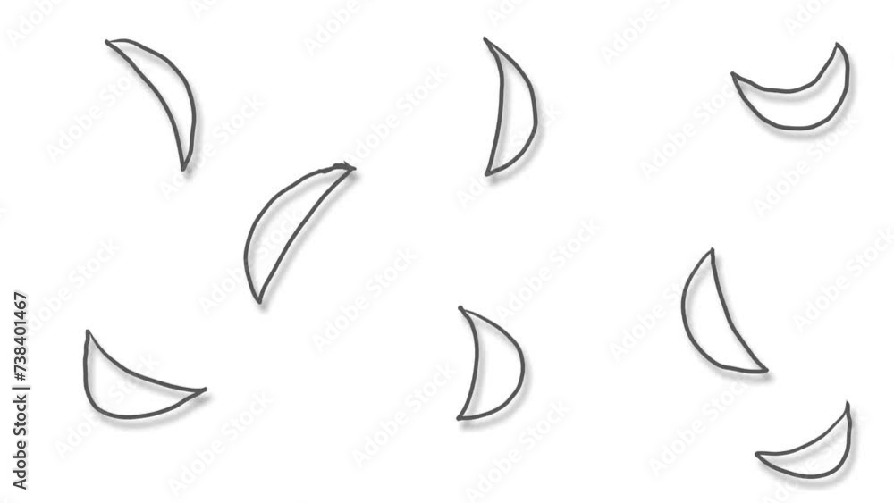 Outline cartoon figures quickly change in shape. Outline cartoon figures quickly change in shape.