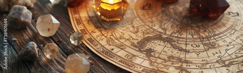 Divination fortune teller concept background . Banner photo