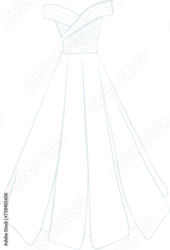 outline of a wedding dress 