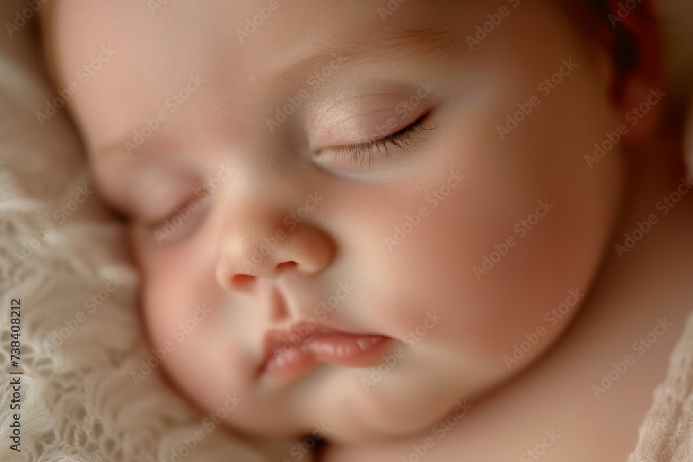 Baby peacefully sleeps on a light background. Baby peacefully sleeps on a light background.