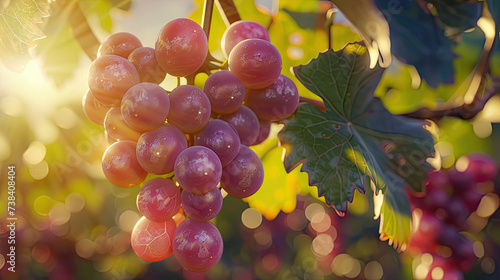 grapes in a vineyard.