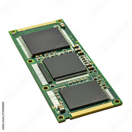 Solid State Drive SSD, transparent background, isolated image, generative AI