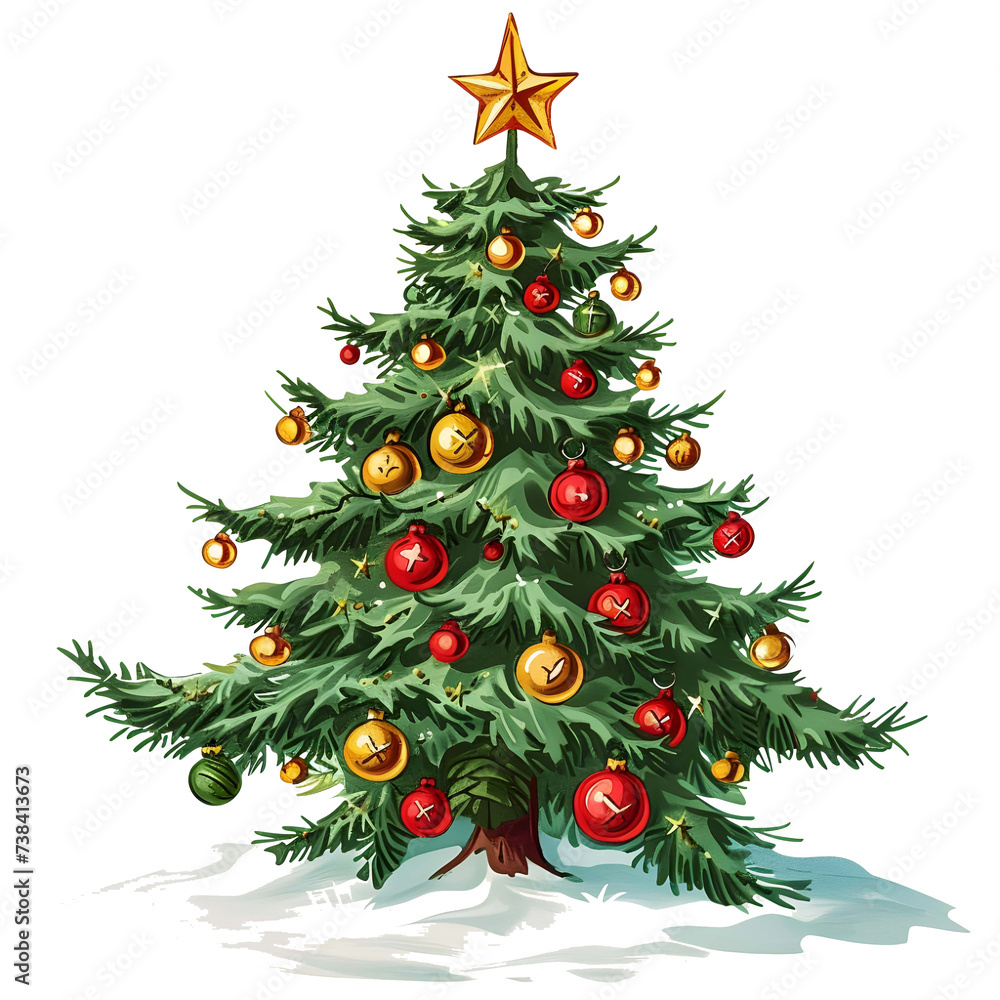 Set of Christmas decoration attributes icons sticker transparent background - Ai Generated Set of Christmas decoration attributes icons sticker transparent background - Ai Generated