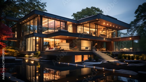 Beautiful modern home building