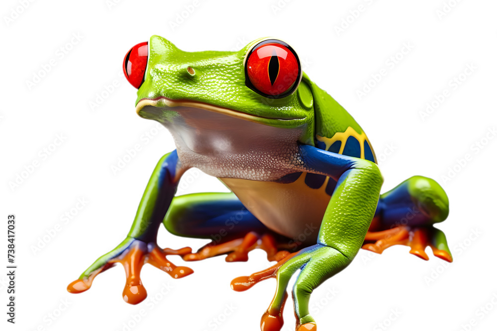 Red eyed tree frog isolated on transparent background - Ai Generated ...