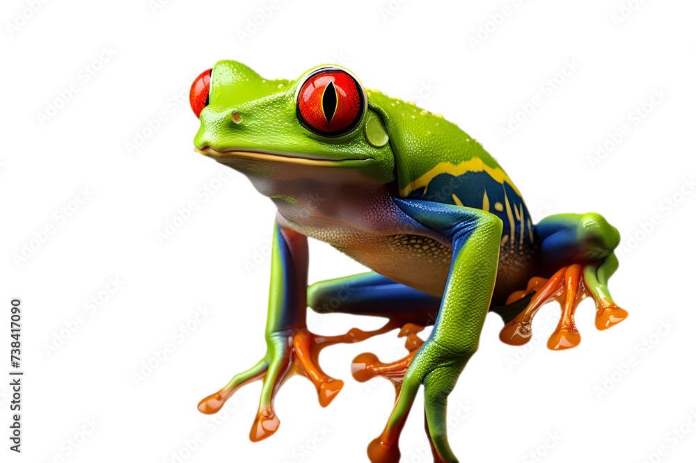 Red eyed tree frog isolated on transparent background - Ai Generated ...