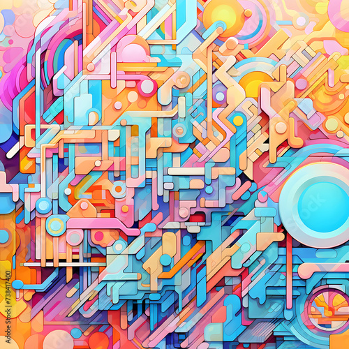 FZ Kaleidoscope: A Whimsical Display of Abstract Geometric Patterns and Spectral Colors