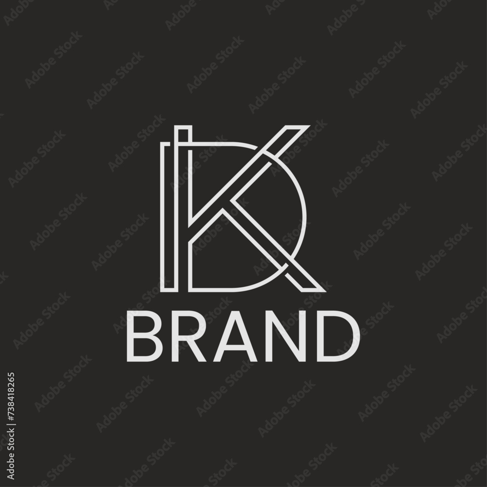 letter d k logo letter d k logo