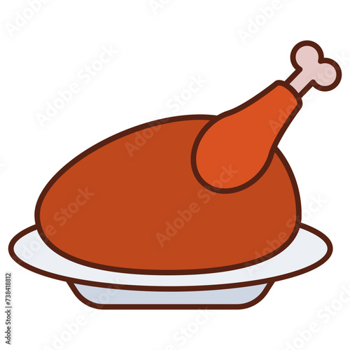 illustration of a chicken meat