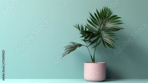 Vase with a plants creating a lush and natural home decor display
