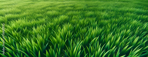 The natural texture of green grass, densely packed and perfect for eco-friendly and agricultural themes. Generative AI.