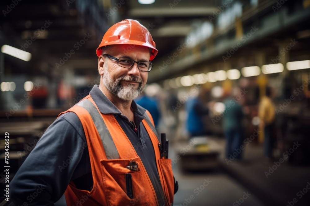 Capturing the Essence of Industrial Labor: A Portrait of an Assembly Line Worker Amidst the Machinery Capturing the Essence of Industrial Labor: A Portrait of an Assembly Line Worker Amidst the Machinery