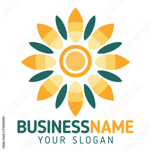 sun flower logo design