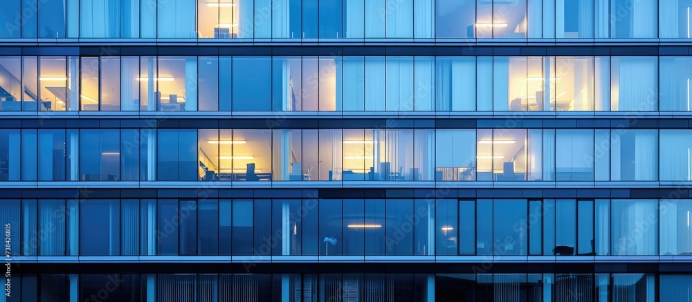 Modern office building's windows Modern office building's windows