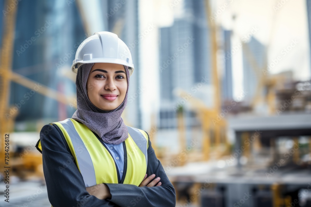 Breaking Barriers: A Female Civil Engineer Commanding a Construction Site Breaking Barriers: A Female Civil Engineer Commanding a Construction Site