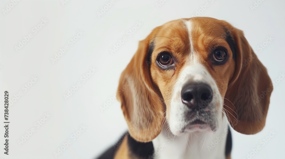 beautiful beagle dog isolated on white : Generative AI beautiful beagle dog isolated on white : Generative AI