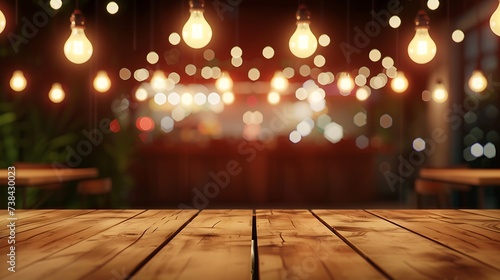 Abstract blur interior design of coffee shop or cafe living room pub and store for background : Generative AI