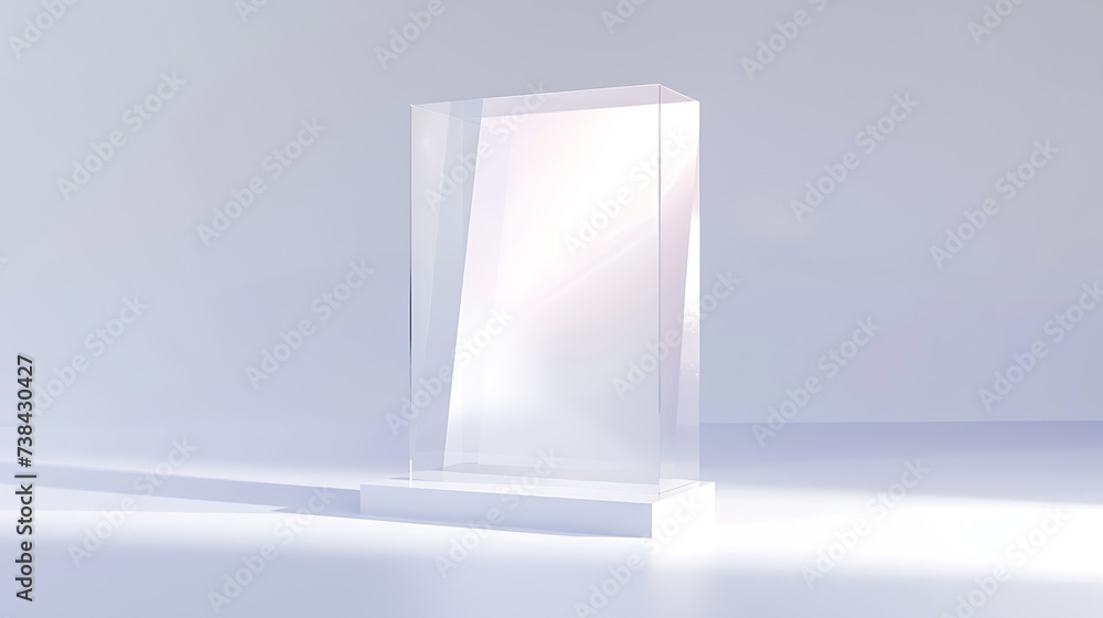 Flyer glass plastic holder stand Brochure Flier mock up for the design presentation isolated on white Showing pamphlet design Empty leaflet holding : Generative AI Flyer glass plastic holder stand Brochure Flier mock up for the design presentation isolated on white Showing pamphlet design Empty leaflet holding : Generative AI