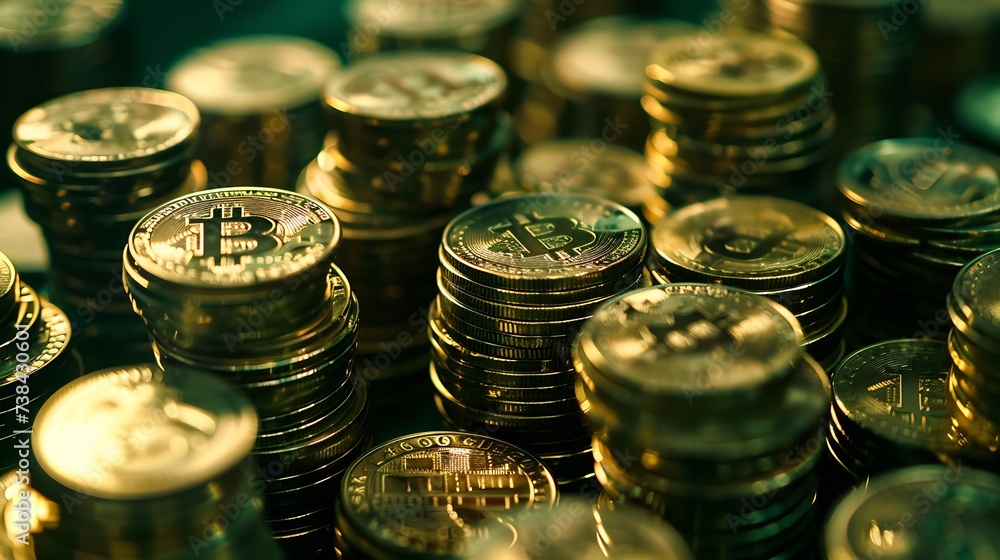Financial investment and success market stock technology currency report. Stacks of coin with trading graph. : Generative AI Financial investment and success market stock technology currency report. Stacks of coin with trading graph. : Generative AI