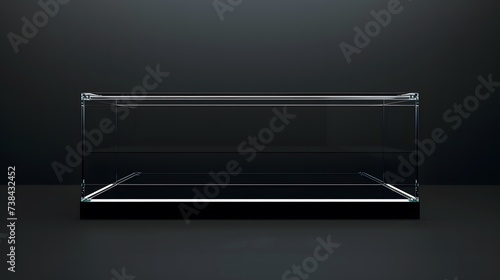 Wallpaper Mural luxury empty glass showcase ISOLATED on a black background  Torontodigital.ca