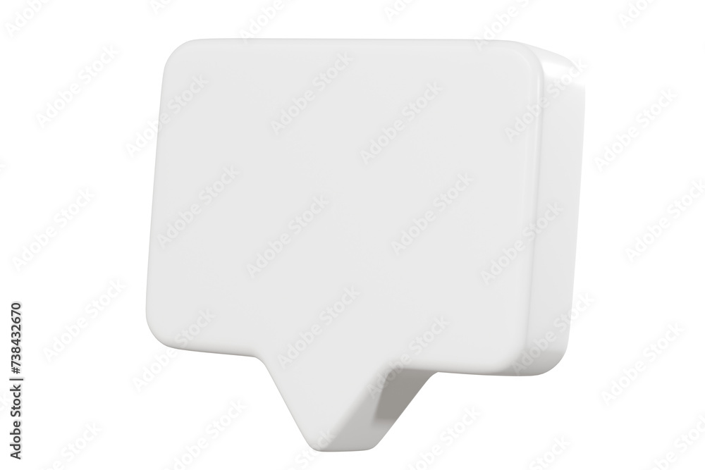 3D White square speech bubble icon symbol. Communication speech bubble for discussion social concept. Isolated purple background. 3d rendering. 3D White square speech bubble icon symbol. Communication speech bubble for discussion social concept. Isolated purple background. 3d rendering.