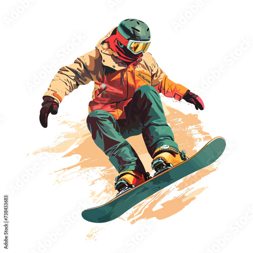 snowboarder jumping in the air