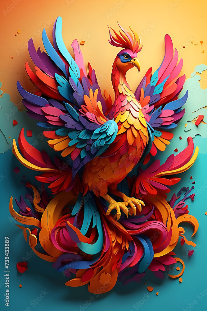 colorful background with birds colorful background with birds