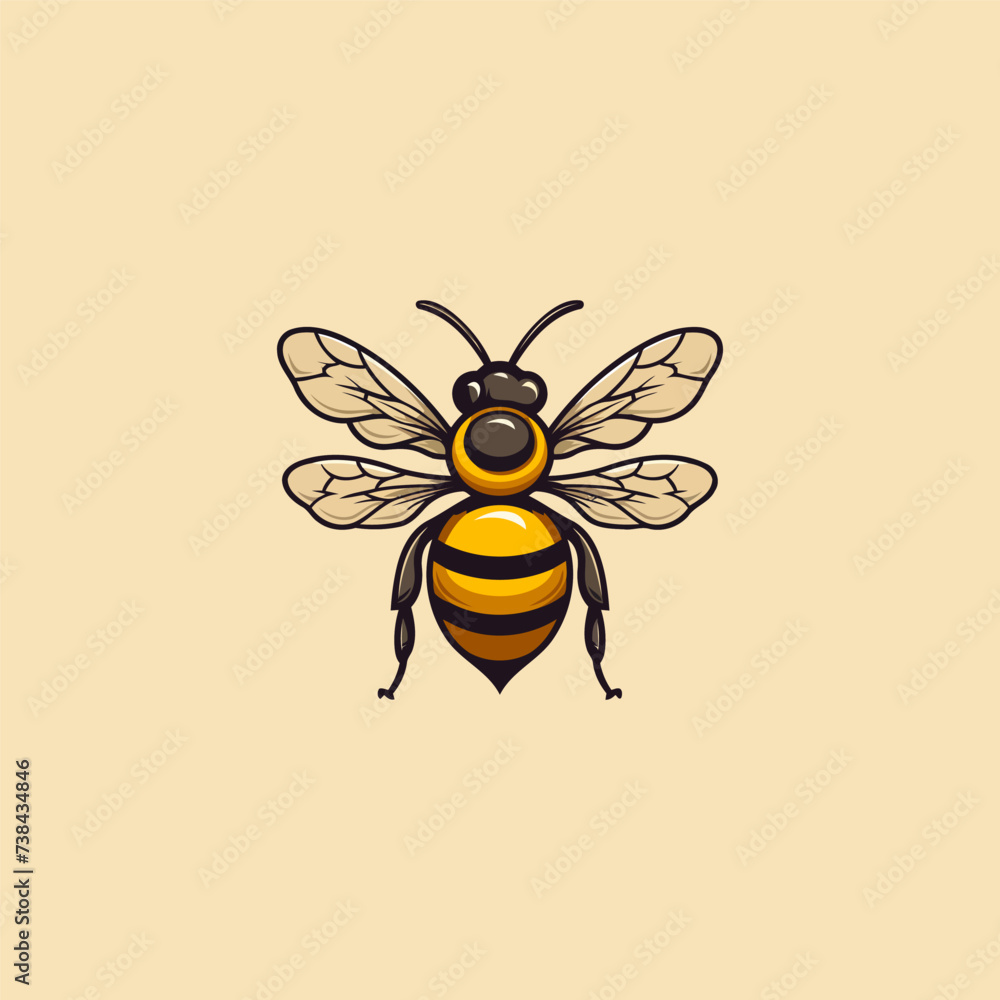 Bee logo design vector illustration Bee logo design vector illustration