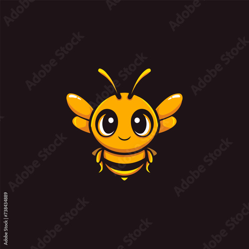 Bee logo design vector illustration