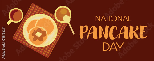 Drawn banner for National Pancake Day