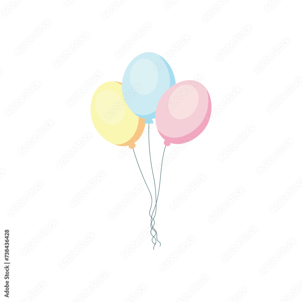 Colorful balloons on white background Colorful balloons on white background