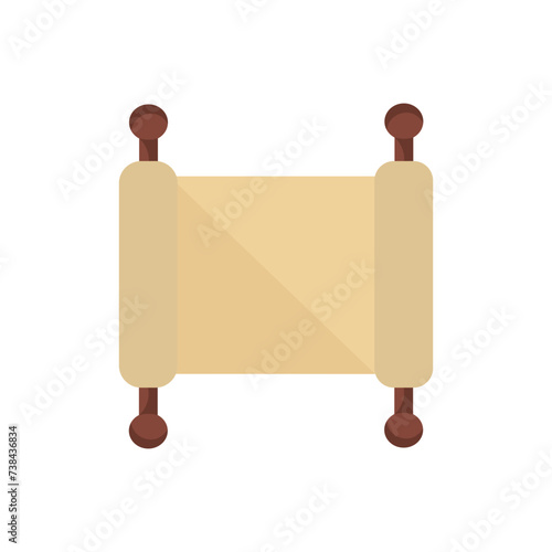 Blank scroll on white backg...