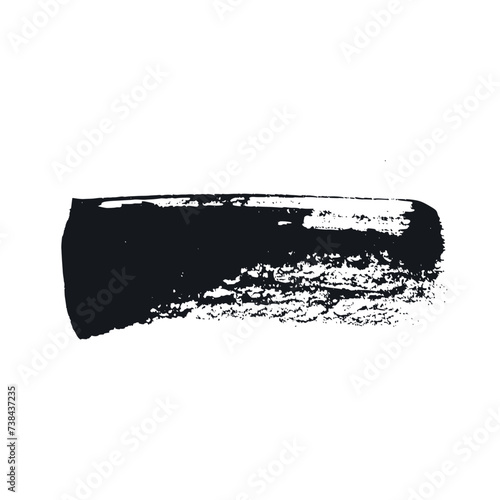 Stroke of black paint on wh...