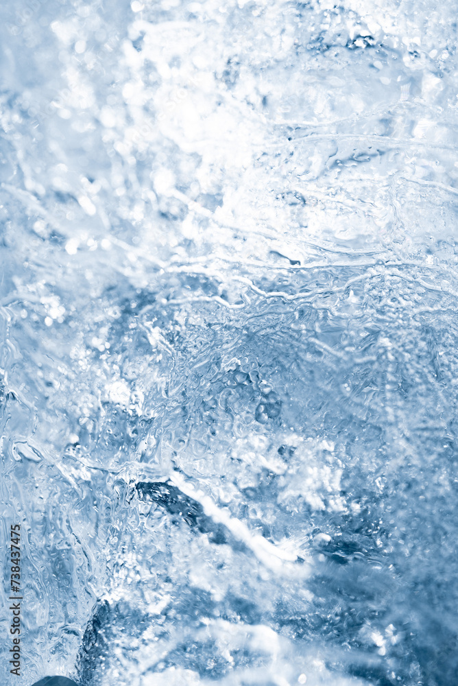 キラキラした氷の表面 キラキラした氷の表面