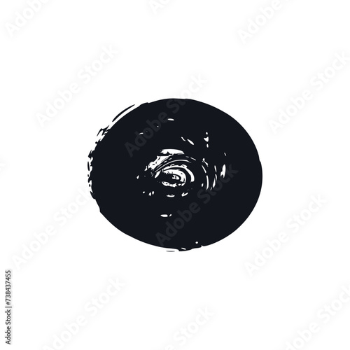 Circle drawn in black paint...