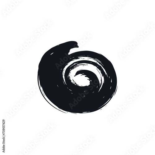 Circle drawn in black paint...