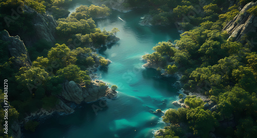 pristine and peaceful waterways © ginstudio