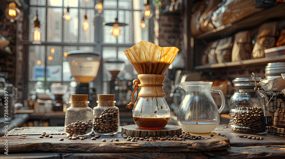 Obraz premium Brewed Perfection Artisan Coffee Culture