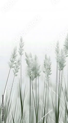  grasses isolated on a white background