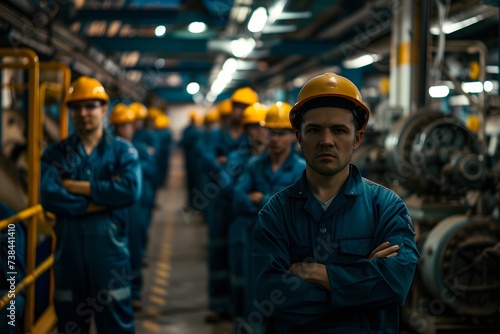 Workers in an Industrial Factory
