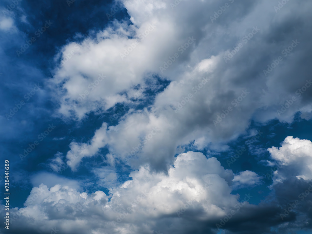 Partly Cloudy Sky with Blue Hues Partly Cloudy Sky with Blue Hues