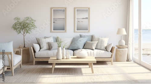 Modern elegant living room interior design inspired by scandinavian simplicity  © Faisal