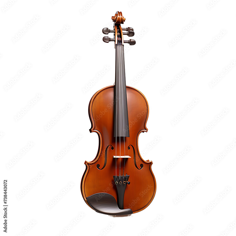 Fototapeta premium Cutout Classical Violin, Enhancing Design Flexibility in Musical Art