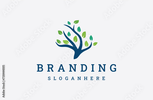 Tree logo icon design template vector illustration on white background .