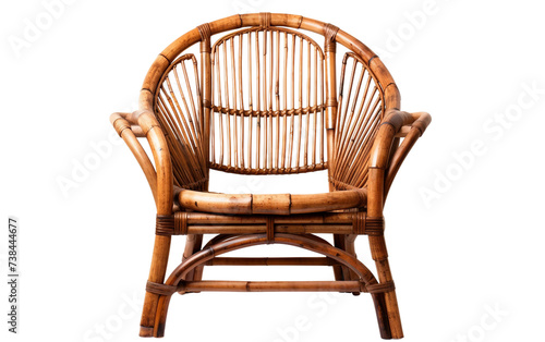 Bamboo Chair Isolated Contemporary Bamboo Isolated on Transparent Background PNG.