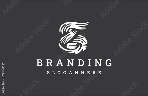 Letter s abstract logo icon design template vector illustration on black background .