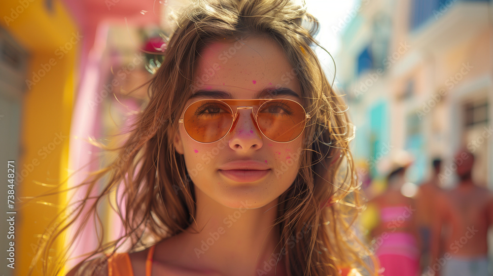 people covered in color at Holi, a Hindu spring festival in India, Holi celebration in Nepal or India, tourist people at the holi color festival people covered in color at Holi, a Hindu spring festival in India, Holi celebration in Nepal or India, tourist people at the holi color festival