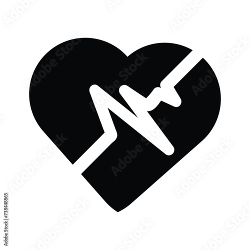 Heartbeat love icon 